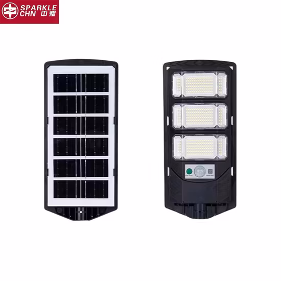 Lampada da strada a LED solare da 100 W. Luce di inondazione stradale a LED solare
